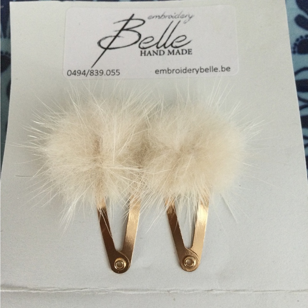 PRICE DROP! 2 Sets of Adorable Fluffy Kids Hair Clips